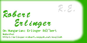 robert erlinger business card